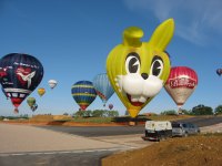 Funny Bunny op een ballonmeeting in Frankrijk